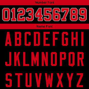 customized  authentic football jersey black-red-white