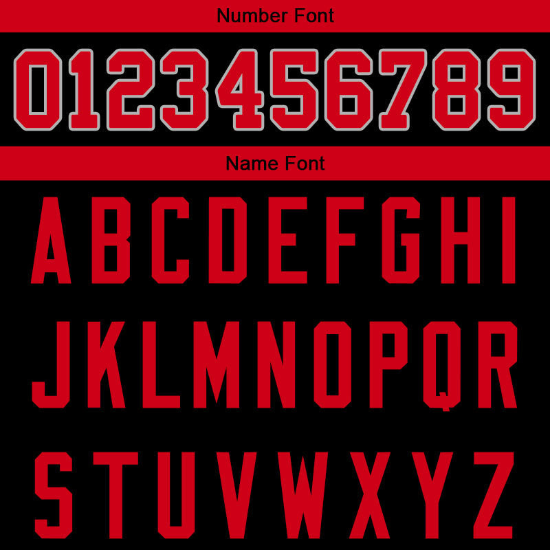 customized  authentic football jersey black-red-white