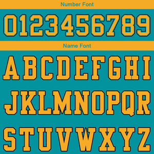 customized  authentic football jersey aqua orange-white mesh