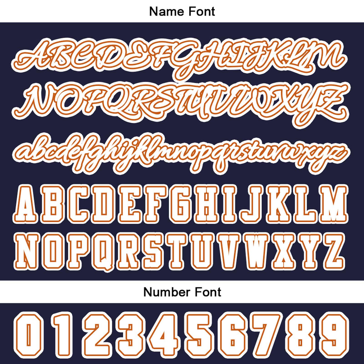 Camiseta de béisbol personalizada naranja y azul oscuro con botones para hombre mujer adulto y joven Estampado de nombre número y logotipo