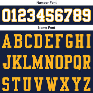 customized  authentic football jersey navy  white -yellow mesh