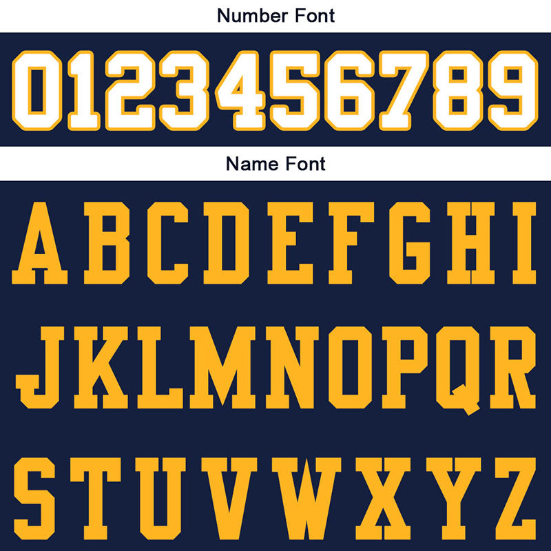customized  authentic football jersey navy  white -yellow mesh