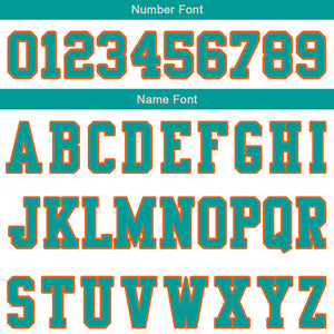 customized authentic football jersey white green- orange mesh