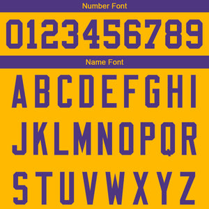 customized  authentic football jersey yellow-purple-white