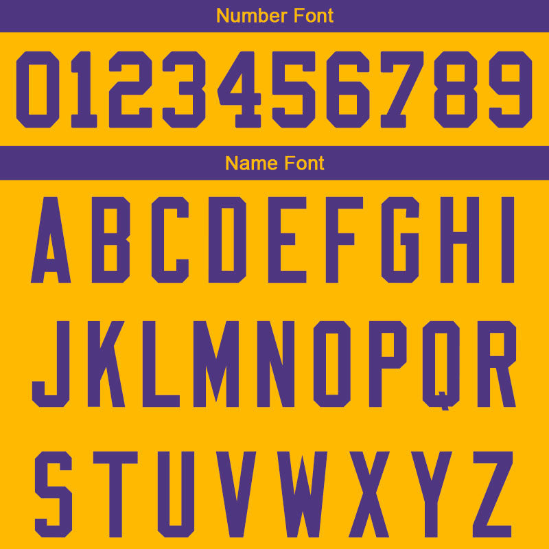 customized  authentic football jersey yellow-purple-white
