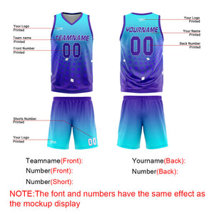 Uniforme de baloncesto personalizado color morado claro con tu logotipo-nombre y número impresos