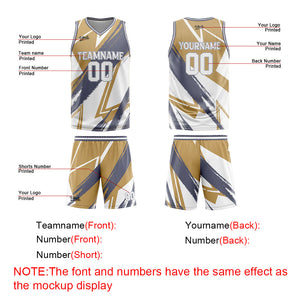 Uniforme de baloncesto personalizado en color marrón grisáceo con tu logotipo-nombre y número impresos