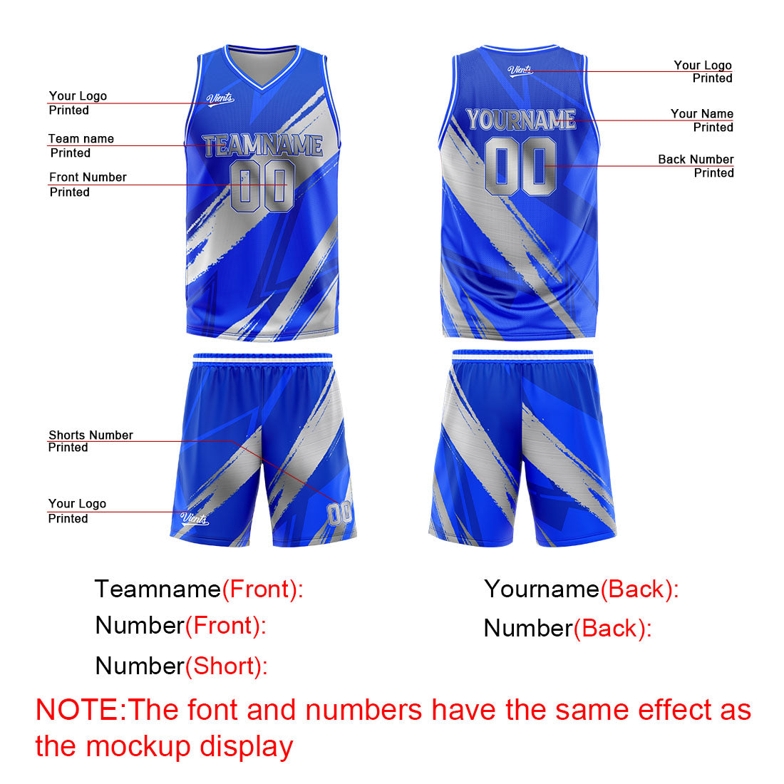 Uniforme de baloncesto personalizado azul grisáceo con tu logotipo-nombre y número impresos