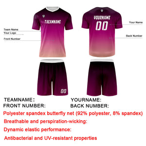 Conjunto personalizado de camiseta de uniforme negra & morada y amarilla para niños y adultos