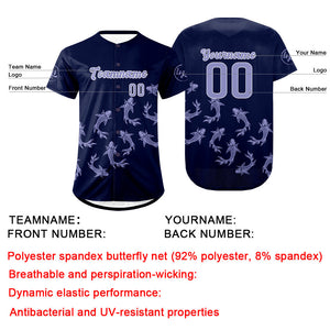Camiseta de béisbol personalizada de color morado oscuro y morado claro con degradado uniformes de equipo personalizados con nombre y número