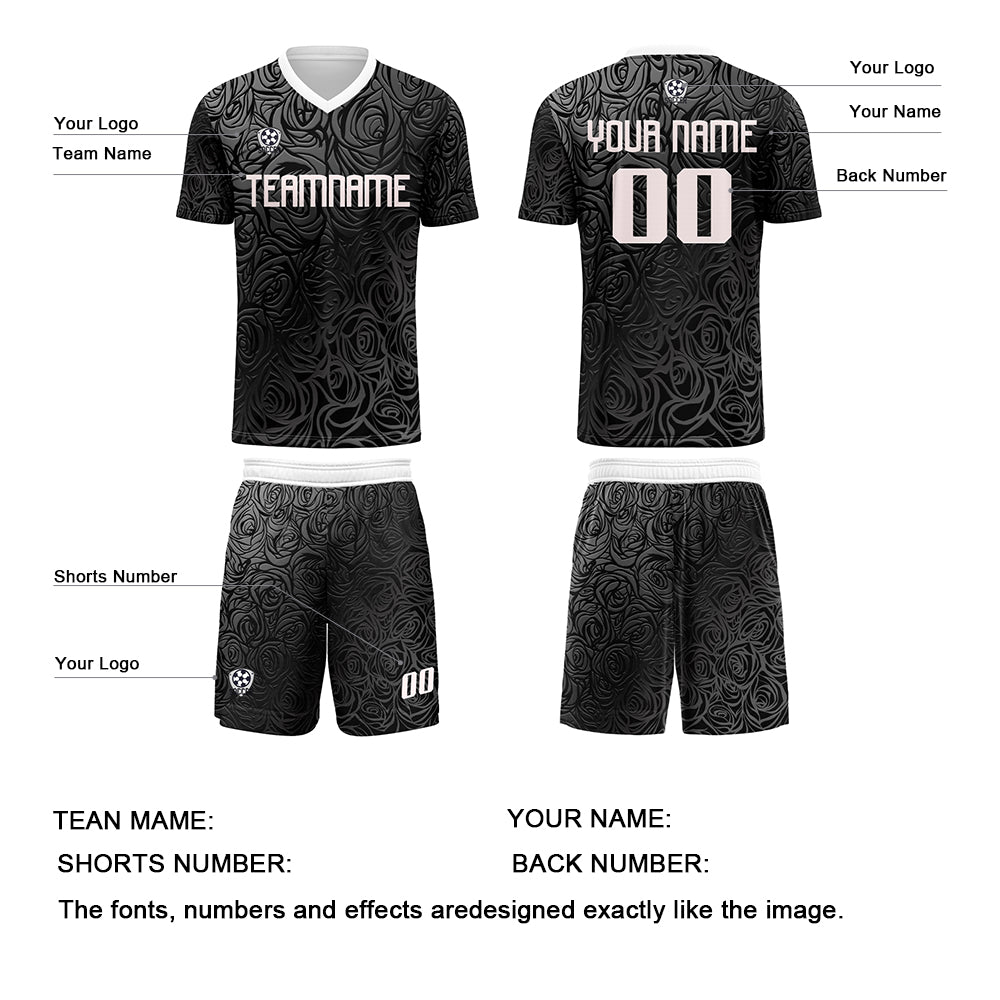 Conjunto personalizado de camiseta de uniforme gris y plateado para niños y adultos