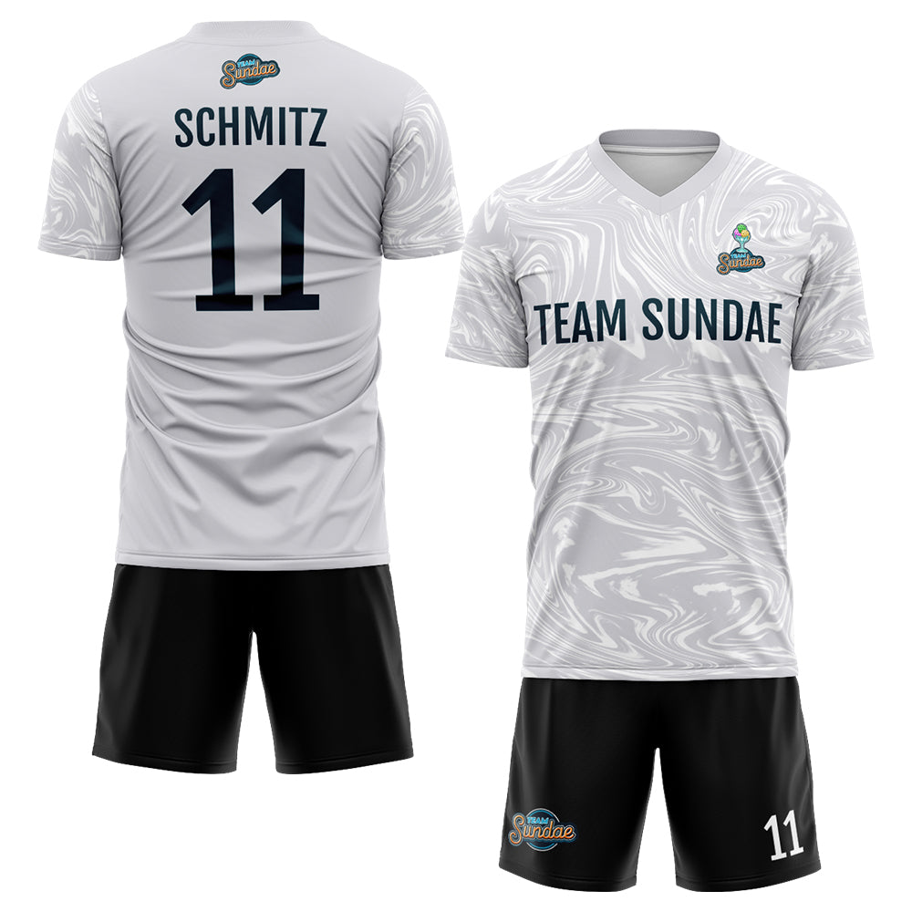 Uniforme de fútbol personalizado & camiseta para niños y adultos & conjunto personalizado & camiseta gris