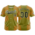 Camiseta de béisbol verde personalizada con botones para hombre mujer adulto y joven Nombre número y logotipo impresos