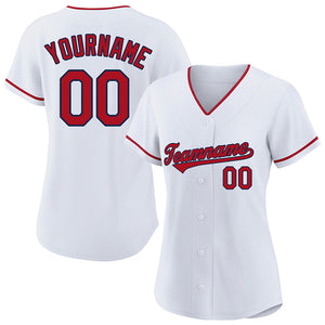 customized authentic baseball jersey red white -black mesh